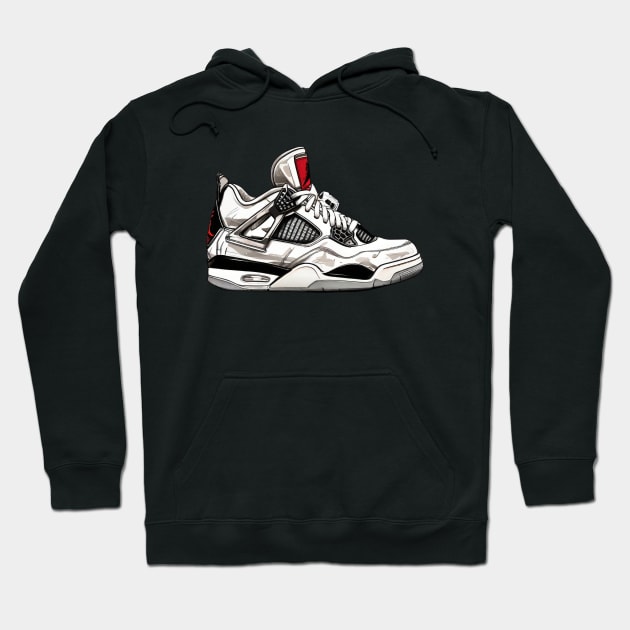 AJ 4 Hoodie by Buff Geeks Art